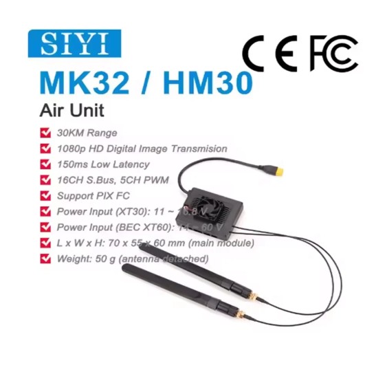 SIYI MK32 HM30 MK15 Air Unit Full HD 1080p Transmission Drones Long Range SBUS PWM Ethernet Mavlink Accessory
